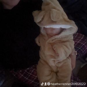 6-9 months onesie bear coat